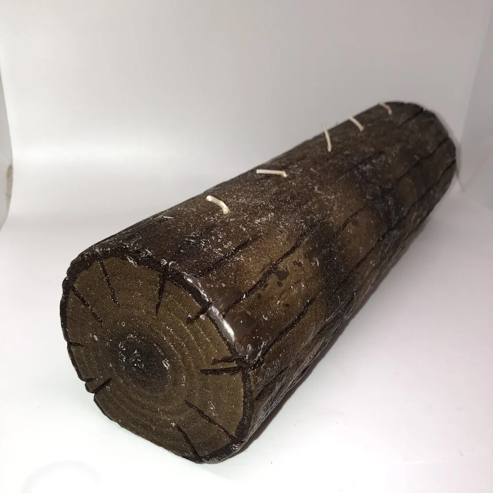 PartyLite ? Yule Log Candle 5 Wick New Unused 3.75
